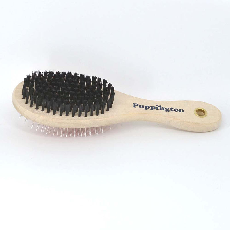 Puppington 2-in-1 Dog Grooming and Deshedding Brush for Small and Large Dogs - Dog Brush for Shedding Short Haired and Long Haired Dogs - PawsPlanet Australia