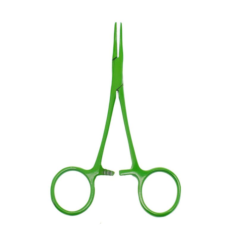 Pet Colourful Stainless Steel Hemostat Hemostatic Forcep,Pet Ear Hair Pull Forcep,Bend head and Straight head kit (Green) Green - PawsPlanet Australia