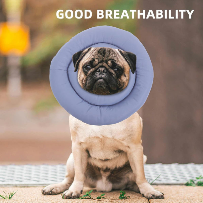 Soft cat and dog neck collar made of water-repellent fabric. Adjustable for postoperative recovery and protection against wound leakage.