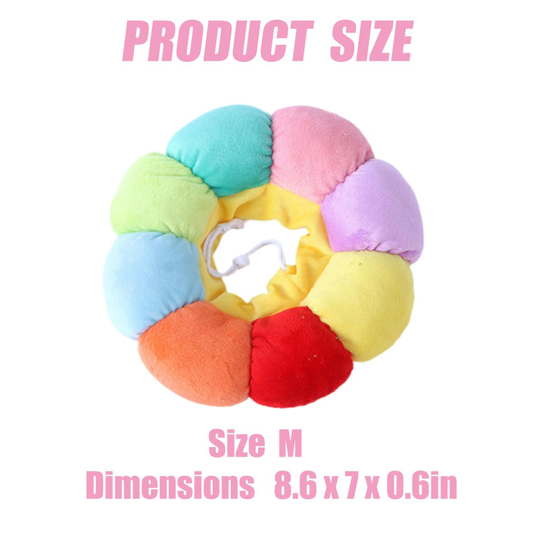 Soft Recovery Cone Collar for Cats & Small Dogs, Size M (Up to 10lbs)，Adjustable Post-Surgery Protective E-Collar, Comfortable & Cute for Wound Licking Prevention and Healing
