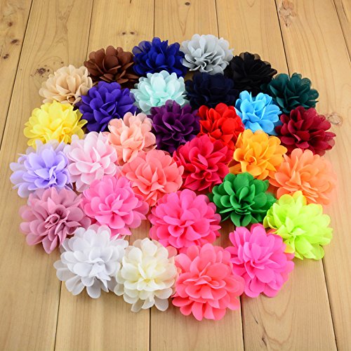 PET SHOW 30pcs/Pack 2.8" Plain Pet Puppies Collar Embellishment Flowers Bows Attachment Small Medium Large Dogs Cats Collar Charms Accessories Slides - PawsPlanet Australia