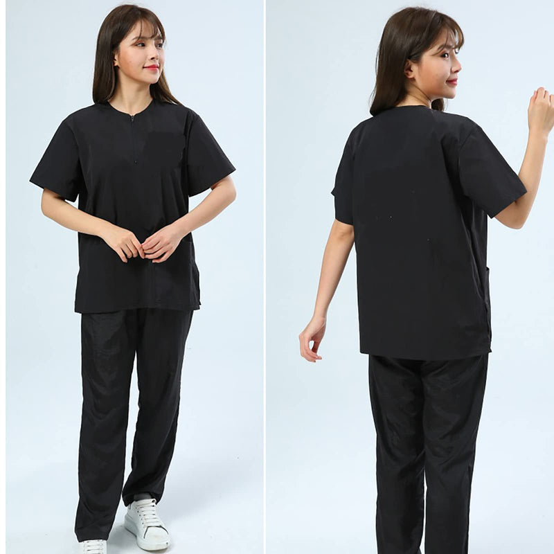 Dog Grooming Smock Barber Jackets for Women Men Professional Pet Groomer Smock Cosmetologist Barber Smock (M) type-A Medium - PawsPlanet Australia