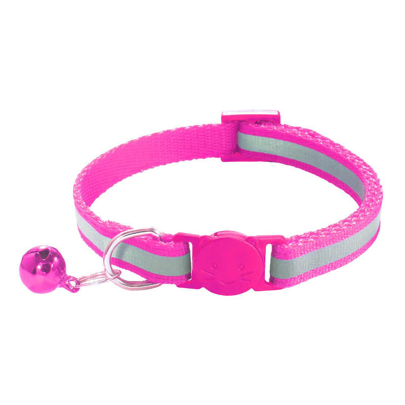 2 Pack Breakaway Cat Collars with Bells, Reflective Design and Claw Print Design, Safety Buckle, Adjustable 7.5-12.5 Inches for Kittens & Cats (Rose) Rose - PawsPlanet Australia
