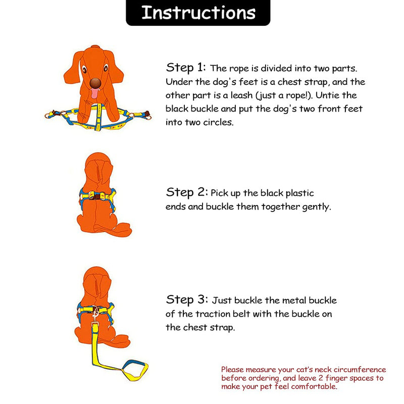 3 Pack Adjustable Cat Harness with Leash Collar Set，Escape Proof Kitten Walking Jacket，Soft Breathable Pet Vest for Kitten Kitty Cat Puppy Small Dog - PawsPlanet Australia