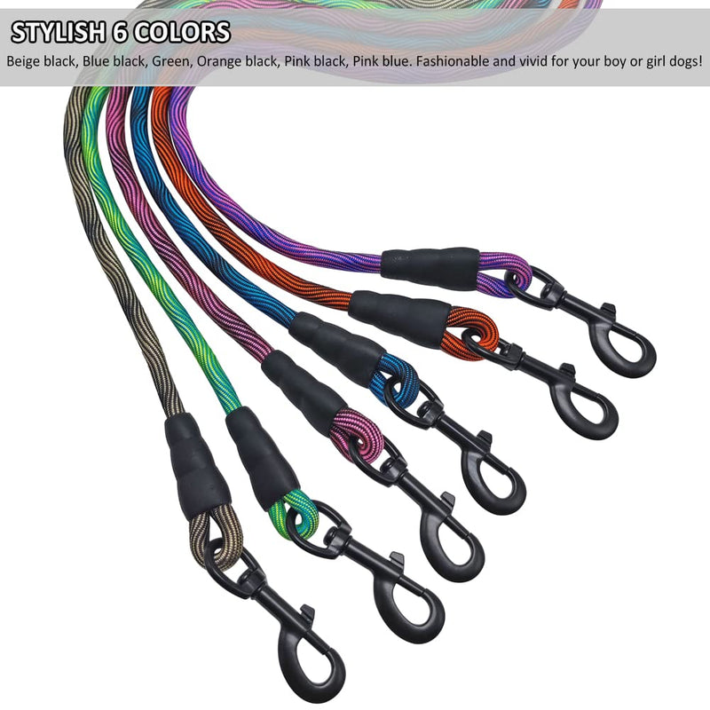 BTINESFUL 3FT Dog Tie Down, Nylon Rope Short Dog Tether Indoor Training Safety Vehicle Tether for Large Medium Strong Puppy Blue Black 3 Foot - PawsPlanet Australia