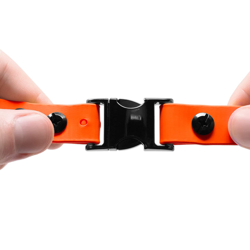 Educator 3/4-Inch Dog Training Collar Strap–ONLY Fits ME-300, ET-300/400, EZ-900, PE-900 & PG-300 Receivers – NOT Compatible with FE-580, ET-800 or UL-1200–Quick Snap Biothane Bungee Collar, Orange - PawsPlanet Australia