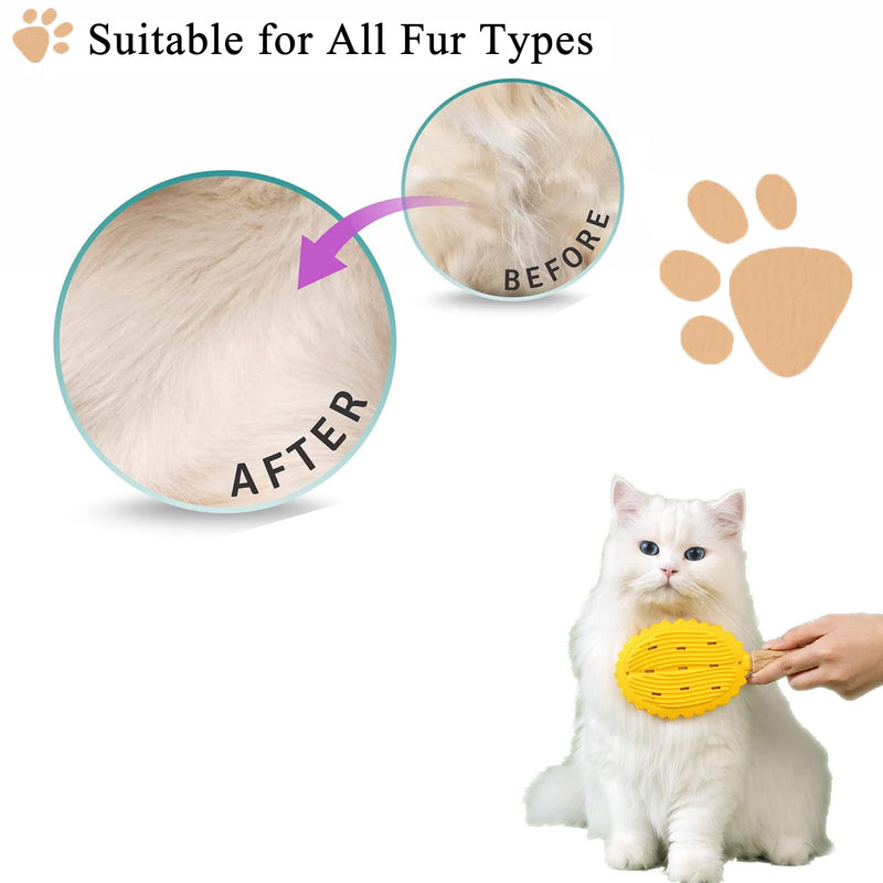 Cat Brush for Shedding Dog Brush Hair Cleaning Comb Bath Massage Tool for Shedding & Grooming, Remove Loose Hair, Durian Shape, Silicone Bristles (Green) Durian Green - PawsPlanet Australia