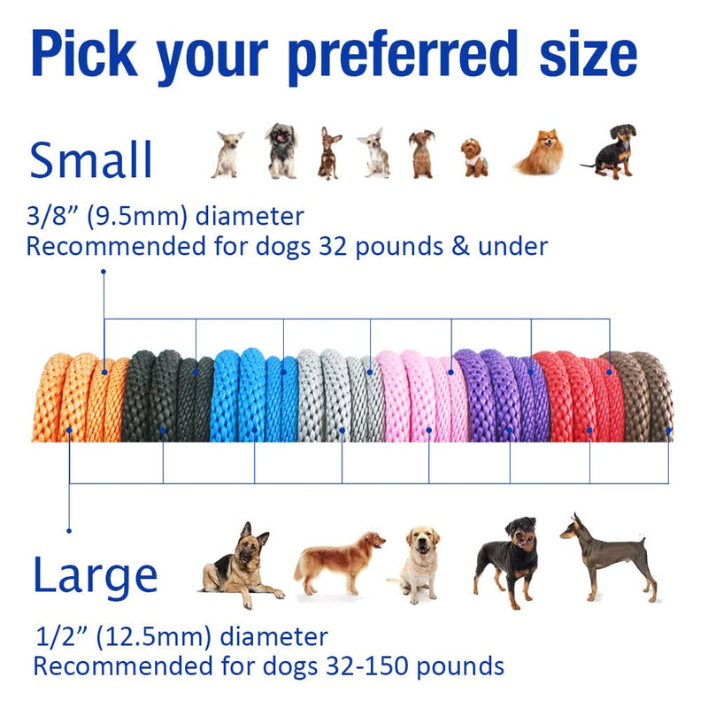 lynxking Dog Leash Rope Dog Training Leash 2FT 6FT Strong Heavy Duty Braided Training Lead Leashes for Small Medium Large Dogs Red Snap Lead-Large 1/2in x 6ft - PawsPlanet Australia