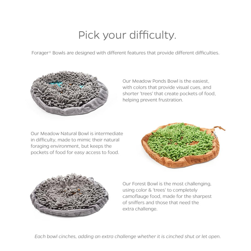 Pet Parents® Forager® Bowls, Slow Feeder Dog Bowls with SoftSnout™ & Non-Slip Backing Technology, Dog Feeder Mat & Snuffle Mat for Large Dogs and Small Dogs (Forest Modern Grey) Forest Modern Grey - PawsPlanet Australia