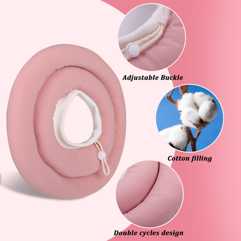 IDOMIK Dog Recovery Collar, Waterproof Soft Dog Cone After Surgery, Comfy Protective Elizabethan Collar Alternative for Dogs Cats, Adjustable Dog Neck Donut Collar Cone Anti-Licking Biting Wounds M Pink - PawsPlanet Australia