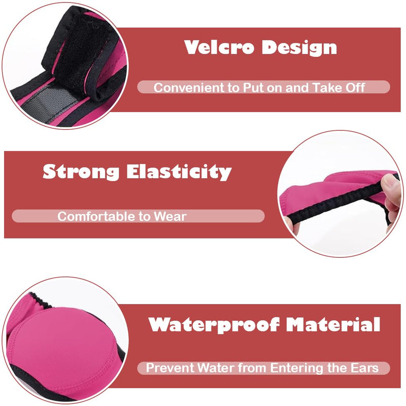 Dog Ears Cover Adjustable Dogs Calming Hood Waterproof Dogs Ear Muffs Dog Snood Ear Protector Pet Supplies for Bath Grooming Thunder Fireworks Anti Scary