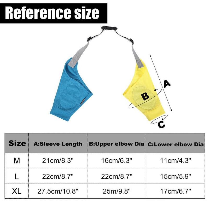 DONGKER Dog Elbow Protector,Dog Front Leg Braces Recovery Sleeve, Pet Knee Brace Wounds for Medium Large Dogs Yellow blue XL