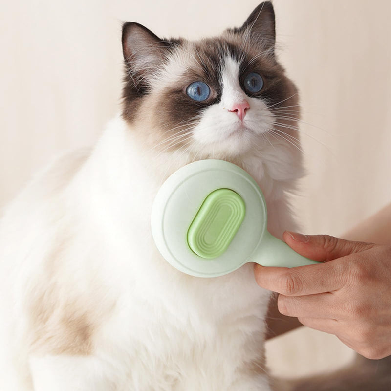 Premium Universal Pet Grooming Brush with Stainless Steel Pins Ideal for All Breeds Long Short Haired Cat or Dog,Ergonomic All-in-One Reduces Tanglesand PromotesHealthy Coat with Gentle (Green) Green - PawsPlanet Australia