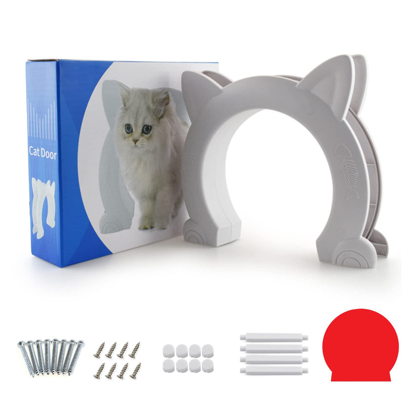 Wordcam Large Cat Door Interior Door, XL Indoor Cat Door, Pet Doors for Cats, Kitties and Small Dogs (White) White X-Large - PawsPlanet Australia