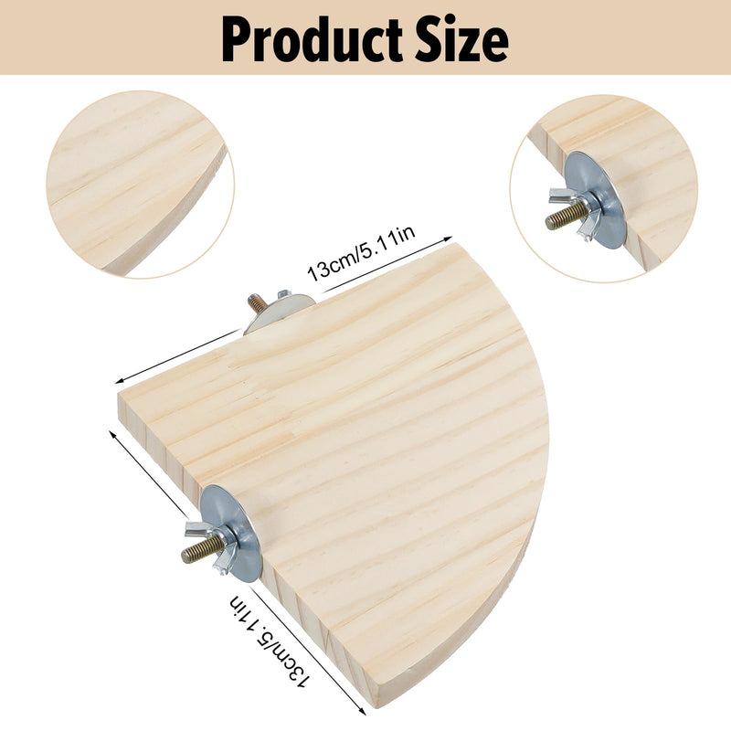 Bird Perch Platform Stands Parrot Stand Sector Playground Wood Perch Stand Toy Wooden Parrot Perches Corner for Canaries Cockatiels Finches, Budgies Lovebirds Hamsters Guinea Pigs Chinchillas - PawsPlanet Australia