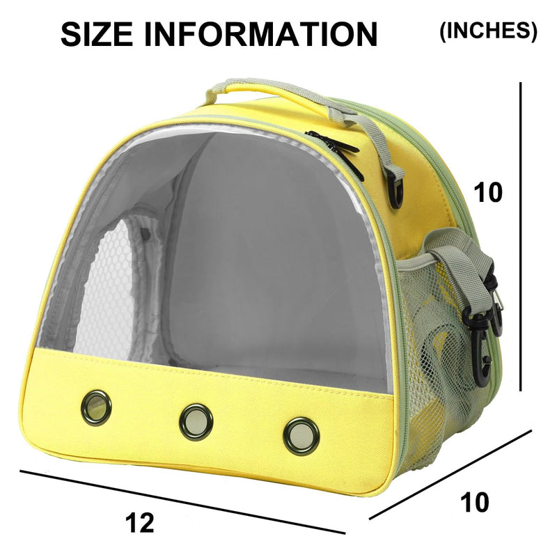 Bunny Travel Carrier with Absorbent Pad Set, Pee Pad with Leak-Proof Quick-Dry Design for Bearded Dragon,Portable Guinea Pig Bag for Sugar Glider,Hedgehog,Rat,Small Pet,Rat,Outdoor Used Yellow TPU Carrier+NP - PawsPlanet Australia