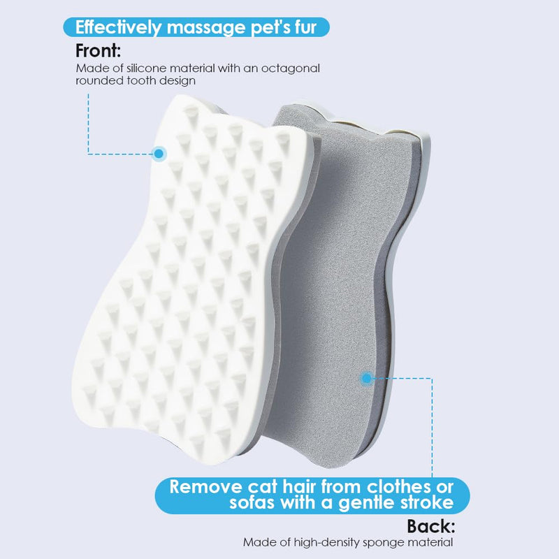 Mooncat Cat Grooming Brush - For Shedding, Long or Short Haired Cats, Removes Mats, Tangles, and Loose Fur - Massage Comb for Indoor Kittens - PawsPlanet Australia