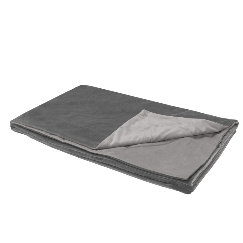 Furhaven Waterproof Throw Blanket for Dogs & Indoor Cats, Washable - Two-Tone Luxe Velvet Dog Blanket - Granite Gray, Extra Large/XL X-Large - PawsPlanet Australia