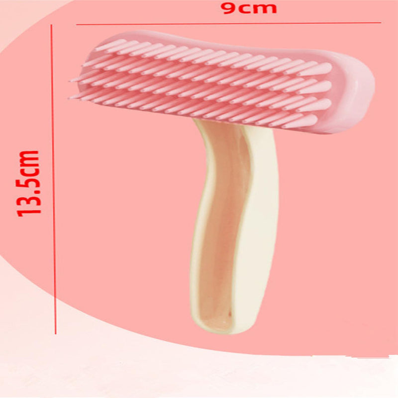 1 Pack Chinchilla Grooming Brush, Soft Silicone Pet De-Shedding & Bath Brush Gentle Massage Comb for Guinea Pigs, Rabbits, Hamsters, Small Animals, Kittens & Puppies（Pink） - PawsPlanet Australia