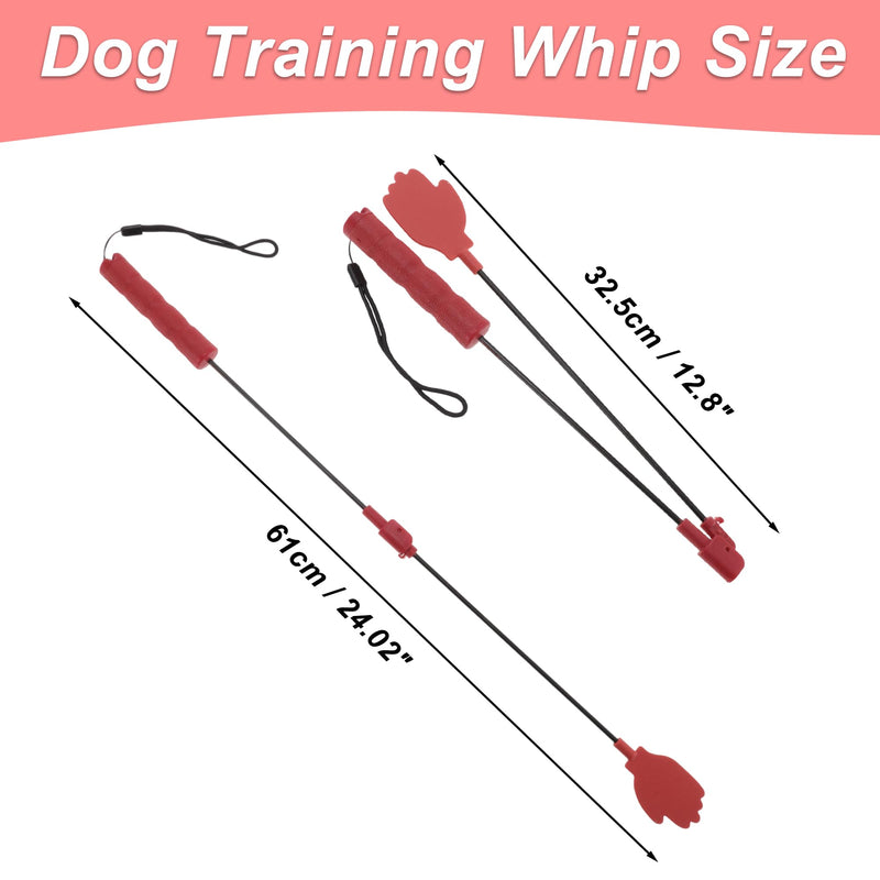 Dog Training Whip, Silicone Durable Dog Training Whip, with Anti-Slip Handle, for Outdoor and Indoor Training Dog Tools, Red - PawsPlanet Australia