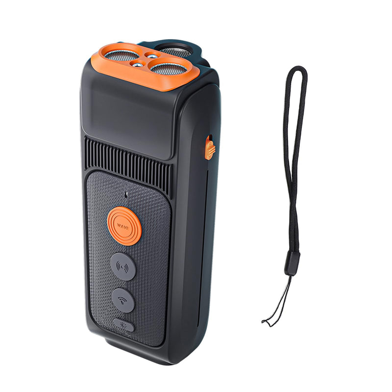 Dog Bark Deterrent Devices with 3 Sonic Heads, 1-Touch Dog Trainer, 32ft Range Rechargeable & Compact & Bark Control with Flashlight, Helps Improve Dog's Behavior (Black) Black