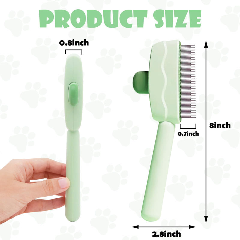 Pet Grooming Comb Cat Brush Ergonomic Angled Handle for Comfortable Brushing, Self-Cleaning Comb for Cats & Dogs - PawsPlanet Australia