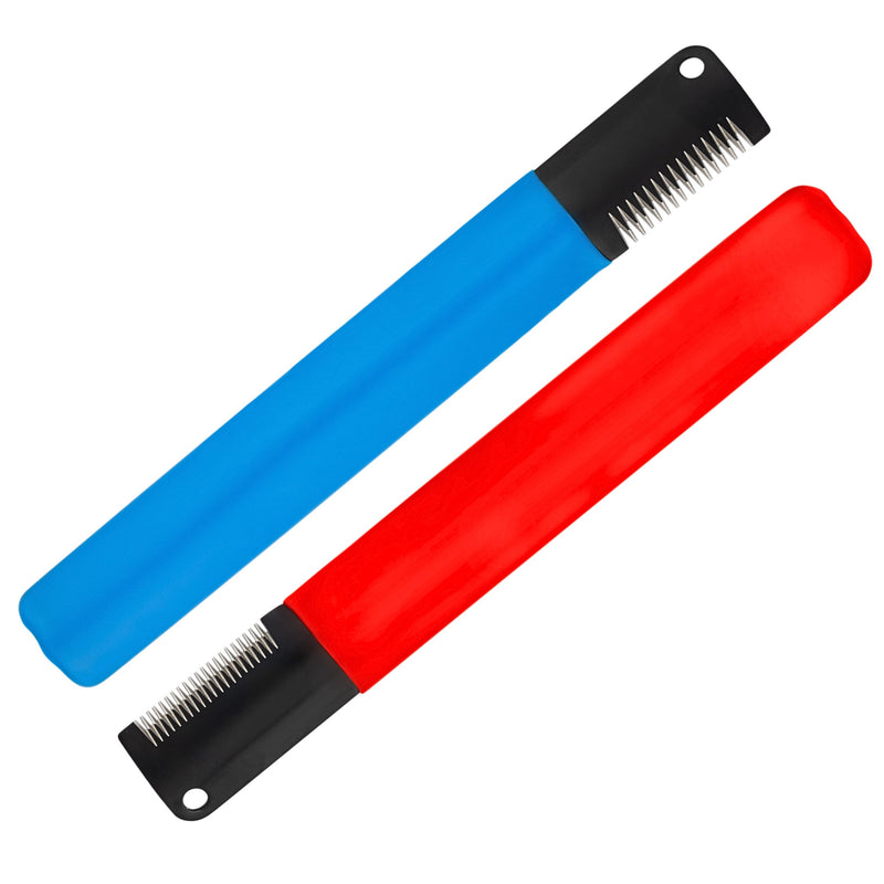 Masterclip (2 Pack) Stripping Knife for Dogs Pets Horses – Professional Hand Stripping Combs for Grooming & De Shedding - Coarse & Fine Hair Coats