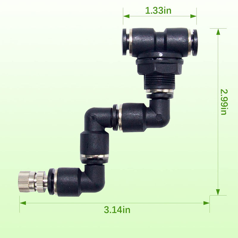 Moistenland Reptile Misting System Accessories, 360° Rotation Adjustment Nozzle, Compatible with Automatic Reptile Rainforest Misting System - PawsPlanet Australia