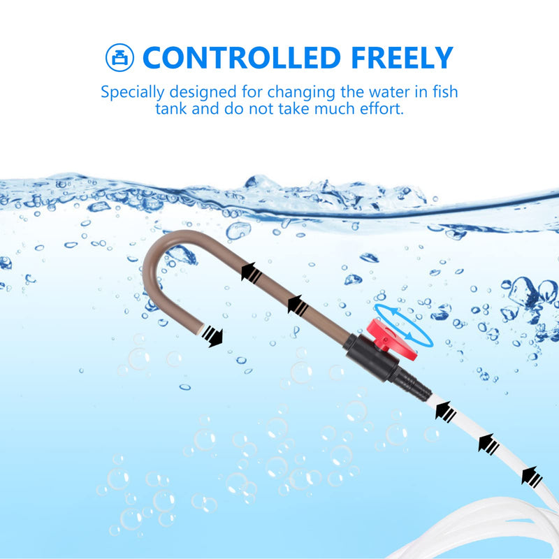 NUOBESTY Aquarium Water Changer Aquarium Gravel Cleaner Fish Tank Change Water Pipe Water Changer Siphon Aquarium Accessories - PawsPlanet Australia