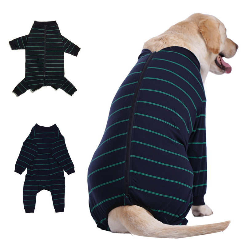 Dog Recovery Suit, Large Medium Pet Onesie Bodysuit for Shedding, Prevent Licking, Wound Protection, Cone Alternative, Dog Shirt Pajamas (Blue, XXX-Large) BLUE - PawsPlanet Australia