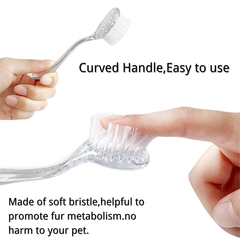 3 Pack Small Animal Grooming Brush - Hair Brush with Lid Soft Cleansing Bristles for Hamster Guinea Pig Rabbit Chinchilla Ferret Massage Combs Cleaning Supplies (3 Pack, White+Purple+Blue) 3 Pack