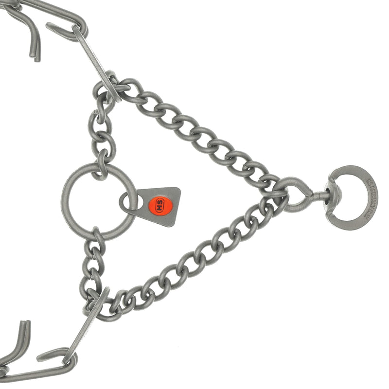 Herm Sprenger Matte Stainless Steel Scratch Resistant Dog Collar with Swivel D-Ring Training Collar for Small Dogs Made in Germany (16in x 2.25mm (Neck Size up to 13 in) | Matte) 16in x 2.25mm (neck size up to 13 in) | Matte
