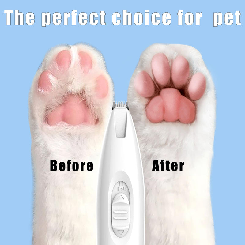KIKETECH LED Dog Paw Trimmer - Cordless, Low Noise Dog Clippers for Grooming, Rechargeable Small Area Shaver for Clippers Cats, IvoryWhite - PawsPlanet Australia