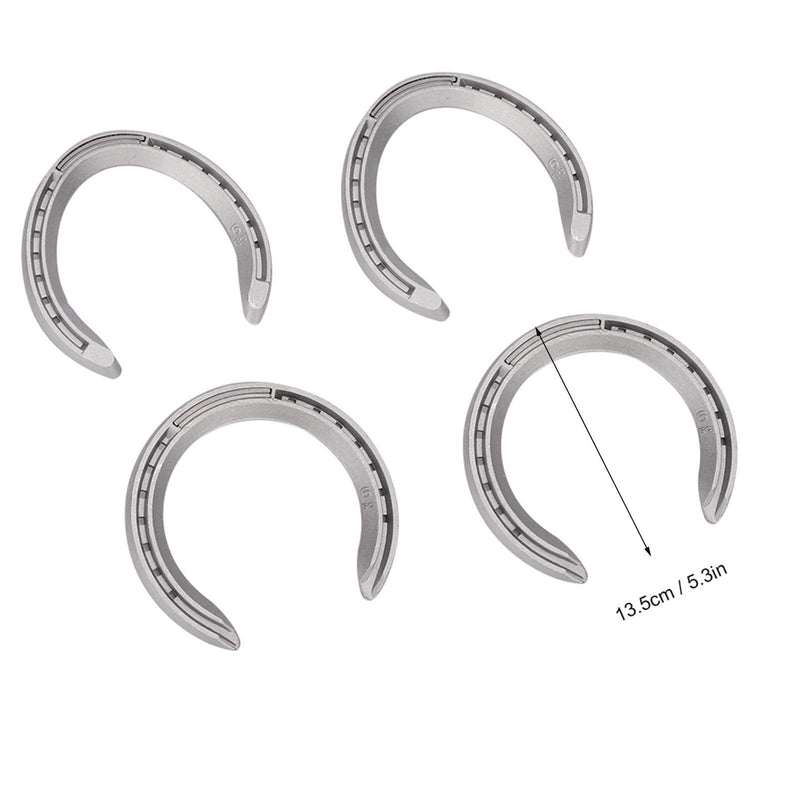 Aluminum Alloy Horseshoes 4pcs Horse Riding Tool Kit for Indoor Outdoor Use Sturdy Long Lasting Non Slip and Wear Resistant Design for Horse Hoof Protection (6) 6