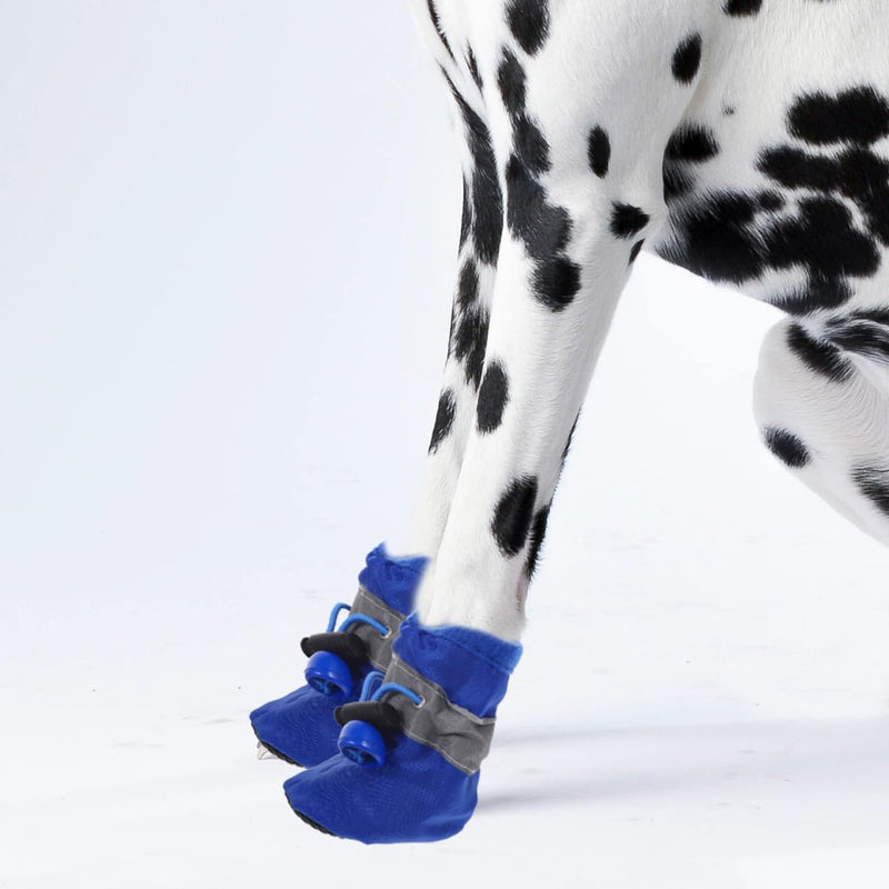 iplusmile Waterproof Dog Boots 4 Pcs Set for Small to Medium Dogs Size Xs Anti-Slip Outdoor Pet Shoes Protecting Paws from Water Dirt and Rough Surfaces Easy on/Off Blue - PawsPlanet Australia