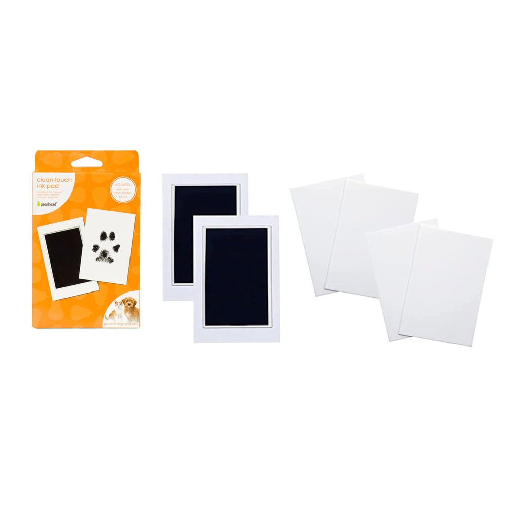 Pearhead Paw Print Clean Touch Ink Pad Kit for Dogs and Cats, Pet Owner Keepsake, DIY Inkless Paw and Nose Print Impression Set, Small/Medium Pet Ink Pad, Black