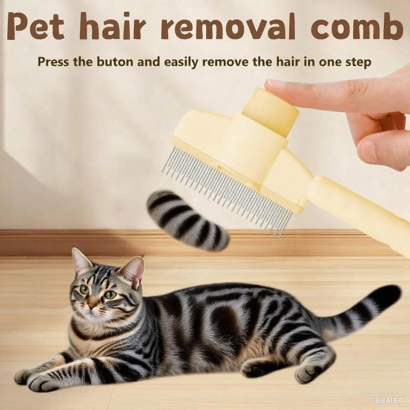 2 Pack Flea Comb for Cats and Dogs, Cat Brush for Shedding, Pet Hair Removal Comb with Long & Short Stainless Steel Teeth for Deshedding - PawsPlanet Australia