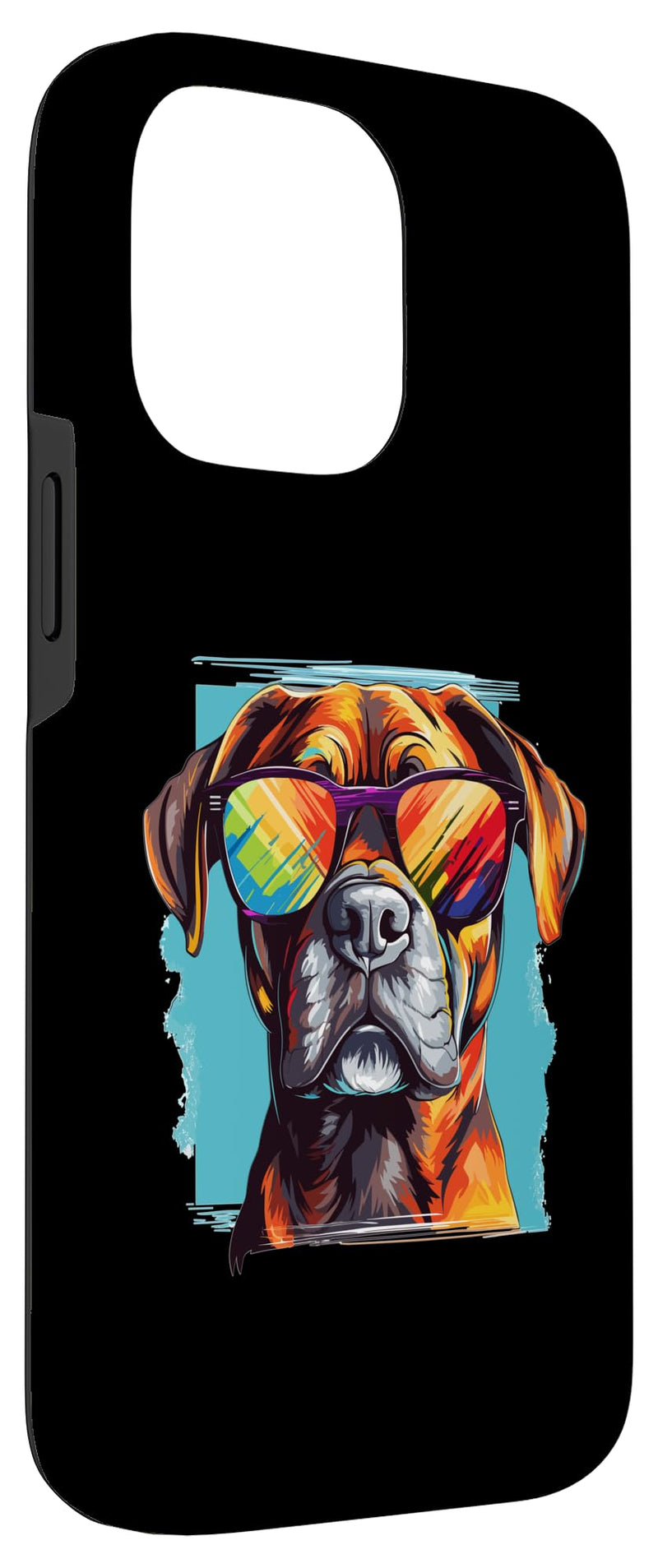 iPhone 14 Pro Max Boxer Dog Breed Pet with Sunglasses Pop Art Colorful Case iPhone 14 Pro Max - PawsPlanet Australia