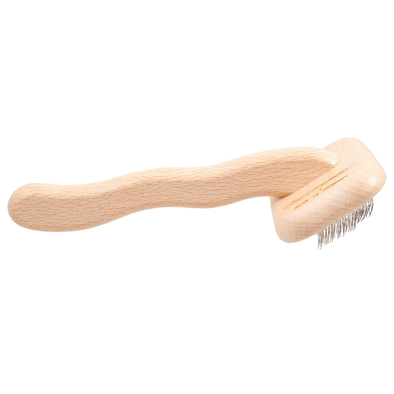 Chris Christensen Dog Brush, Mark I Extra Small Slicker Brush, Groom Like a Professional, Stainless Steel Pins, Lightweight Beech Wood Body, Ground and Polished Tips Black
