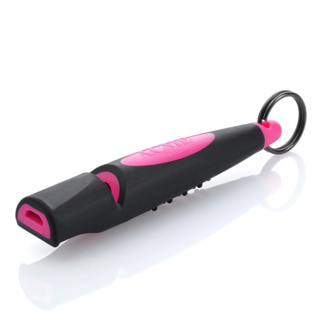 ACME Dog Whistle No. 211.5 (Update 2023) | Alpha | Improved Version | Ideal for Recall | Long Range | New Handle | Frequency Standardised (Black/DG Pink)