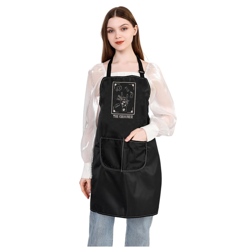JXGZSO Pet Grooming Apron Dog Groomer Apron The Groomer Sign Apron Dog Stylist Gifts Dog Hairdresser Gift Pet Groomer Gifts - PawsPlanet Australia