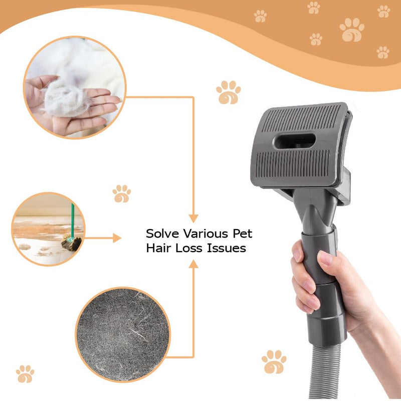Pet Grooming Kit - Compatible with Dyson V7, V8, V10, V11, V12, V15 (Vacuum Not Included) - Brush Hair Remover for Dogs and Cats, Deshedding Tools, Undercoat Fur - Mess free Shedding Comb Kit - PawsPlanet Australia