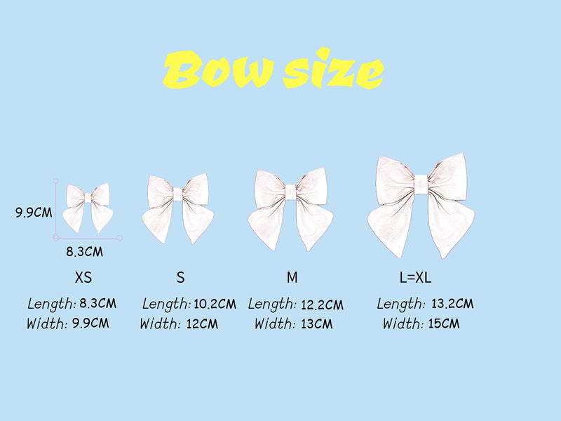 Unique Style Paws Silk Champagne Color Adjustable Durable Collar with Bow Wedding Bow Tie for Large Dogs L