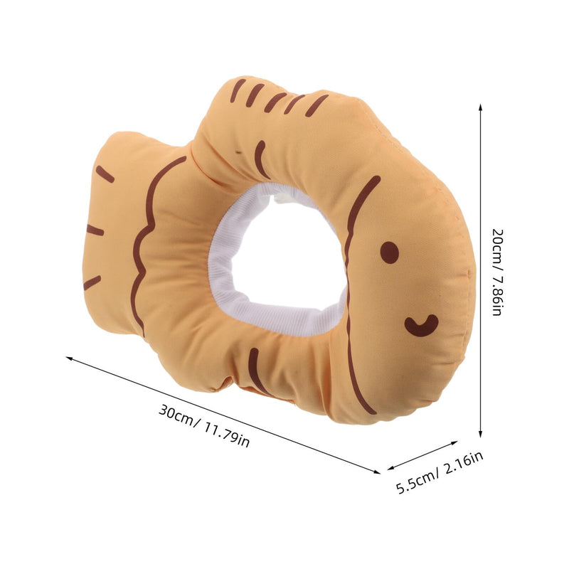 Hemobllo Cute Adjustable Protective Pet Collar made of Polyester with Flexible Fit in Donut and Fish Design as Cat Accessories for Female Cats after Surgery