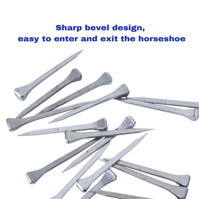 E3 Horseshoe Nails, 100 Pcs Steel 1.2 Inch Horseshoe Nail Horseshoe Nails for Horse Training Equestrian Sports, Low-Carbon Steel