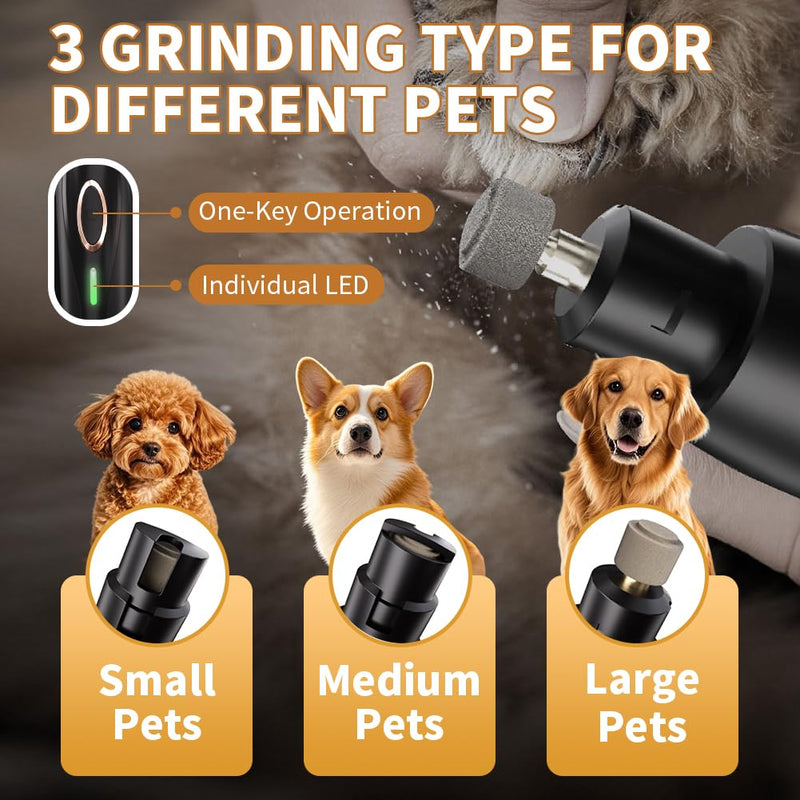 Dog Clippers Grooming Kit with Paw Trimmer, 3 in 1 Low Noise Electric Rechargeable Cordless Pet Shaver with Nail Grinder Dog Hair Trimmer for Dogs Cats and Other Pets - PawsPlanet Australia