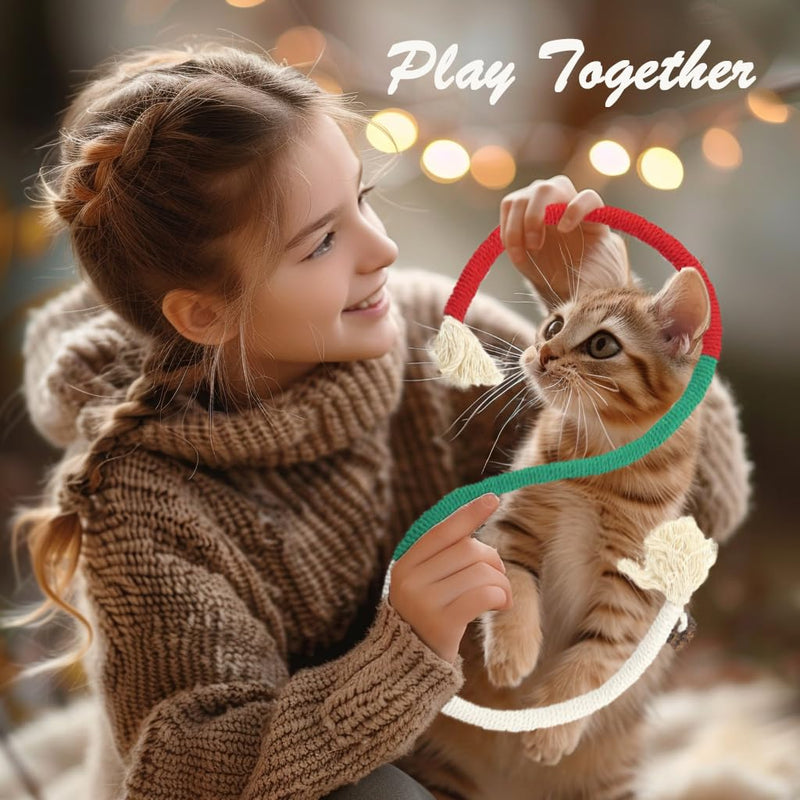 Cat Toys 2Pcs Extended Catnip Toys for Indoor Kitten Cat Silvervine Chew Molar Scratch Interactive Cat Cotton Rope Cleaning Teeth Cat Dental Stick Cat Treat Kitty Self Play Cat Kick (23.6”) Pro-2 PACK (23.6") - PawsPlanet Australia