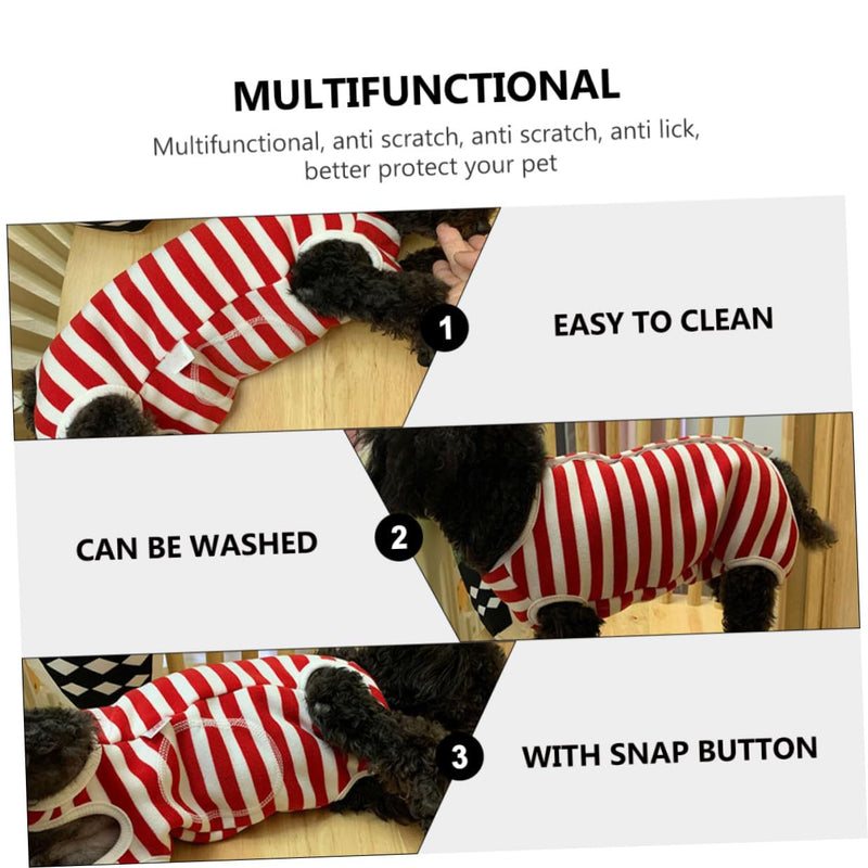 PartyKindom Dog Body Weaning Suit with Buttons, Breathable, Full Protection for Male and Female Dogs, Prevents Licking and Scratching in Wound Healing, Durable and Easy to Take Off