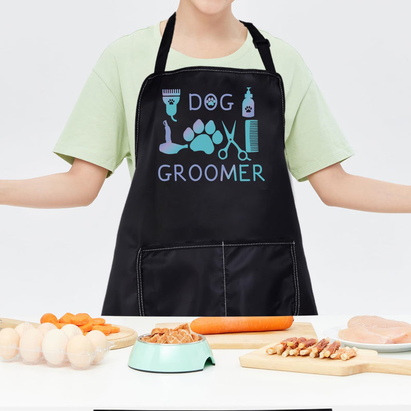 ENSIANTH Dog Grooming Apron - Waterproof with Pockets for Dog Groomers and Hairdressers dog grooming aprons - PawsPlanet Australia
