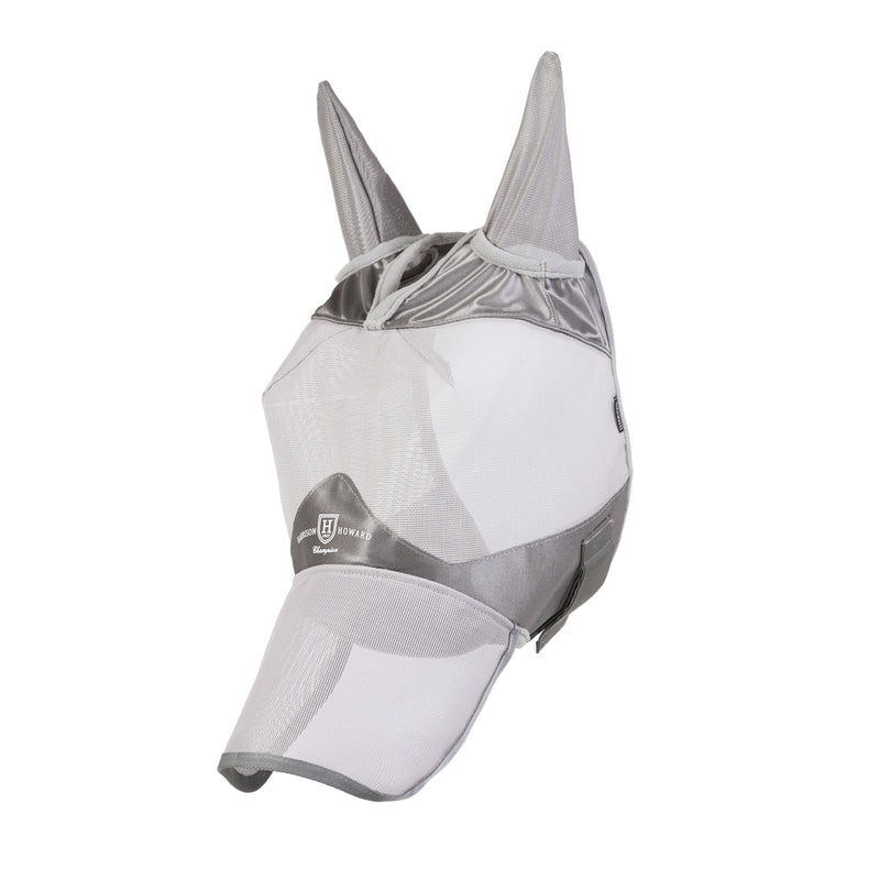 Harrison Howard Full Face Horse Fly Mask UV Protection and Breathable for Equine Use Comfortable Grey L